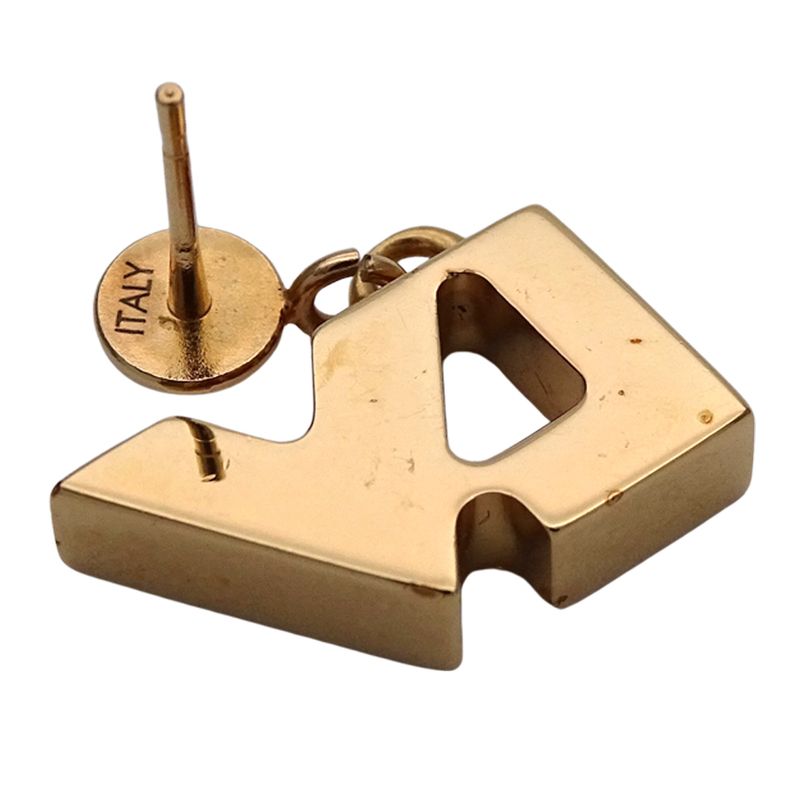 Louis Vuitton Earrings Women's Branded Metal Bucleureuse Love Letters Gold