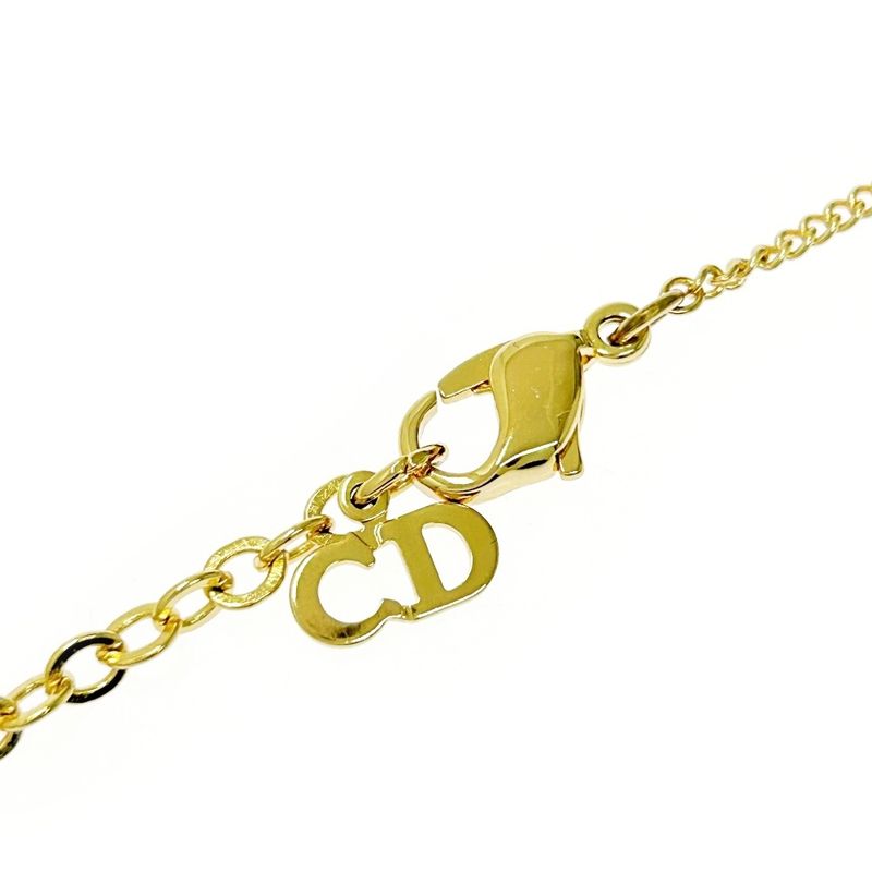 Christian Dior GP Rhinestone CD Logo Necklace Women 493422 Necklace