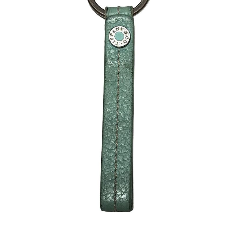 Tiffany & Co Key Holder (charm ) Snap Loop Key Chain Tiffany & Co Blue Leather