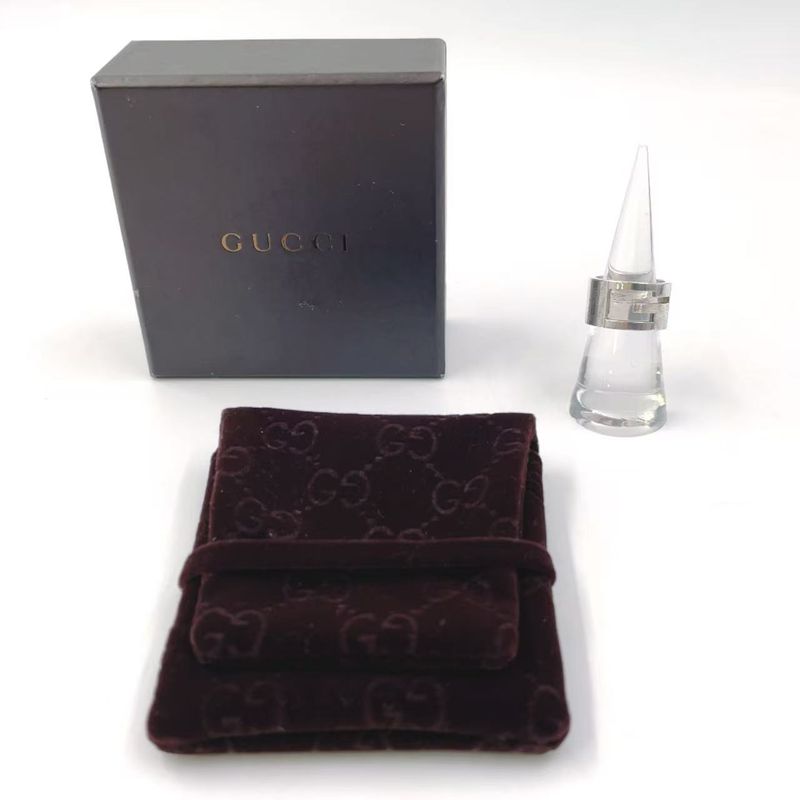 Gucci Branded G Wide Sv925 Silver Ring