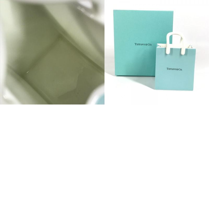Tiffany & Co Tiffany & Co Small Bag Shopping Bag Shape Logo Ceramic Blue