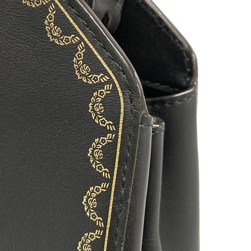 Cartier Handbag Garland De Cartier Top Handle Bag Mini Black Leather