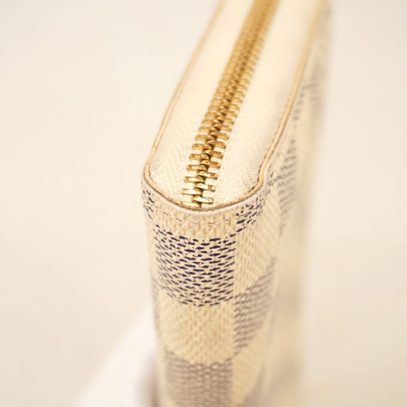 Louis Vuitton Damier Azure Zippy Wallet N60019 Whitemen Women Unisex