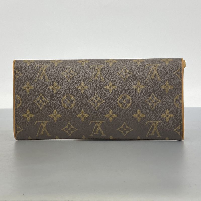 Louis Vuitton Shoulder Bag Monogram Pochette Twin GM M51852 Brown Ladies