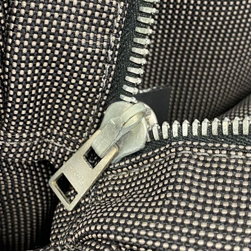 Hermes Handbag Her Line PM Canvas Gray Silver Hardware Women