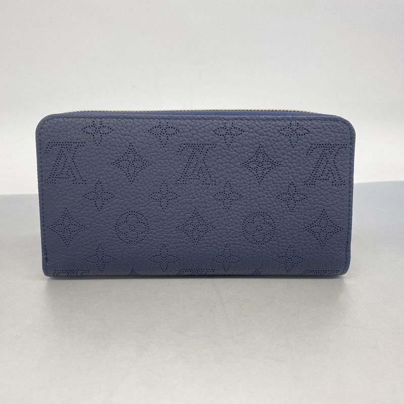 Louis Vuitton Mahina Zippy Wallet M14569 Navy Ladies