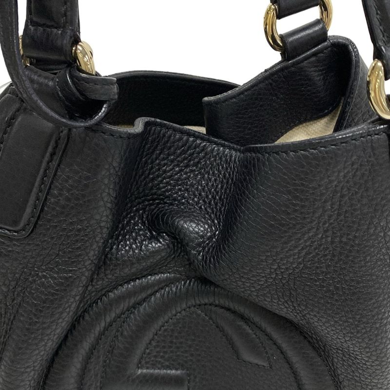 Gucci Tote Bag Soho Cellarius 282309 Black Leather