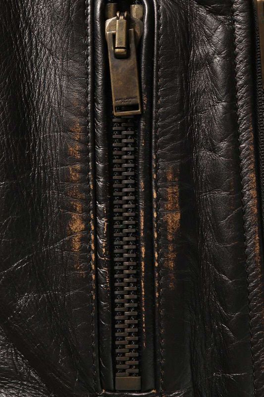 Saint Laurent Paris 503726 Y5rd2 Studded Biker Leather Jacket Women's F38