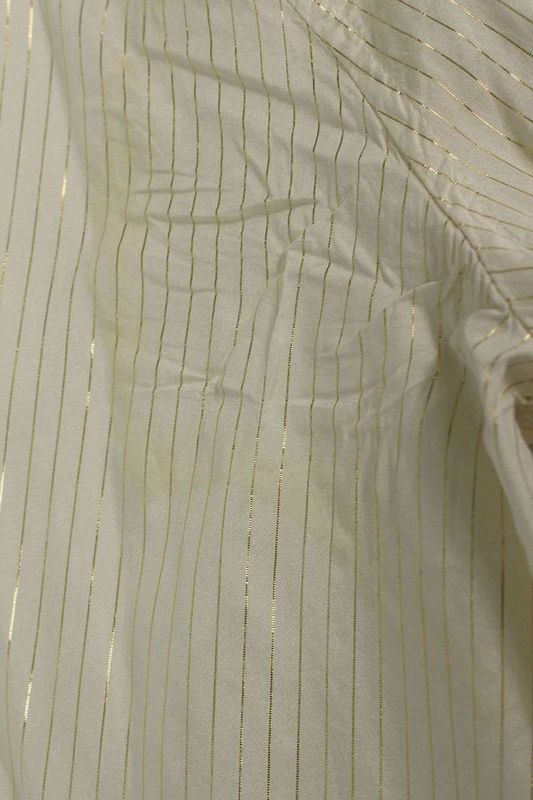 Saint Laurent Paris 646850 Y2e03 Striped Silk Long Sleeve Shirt Men 37