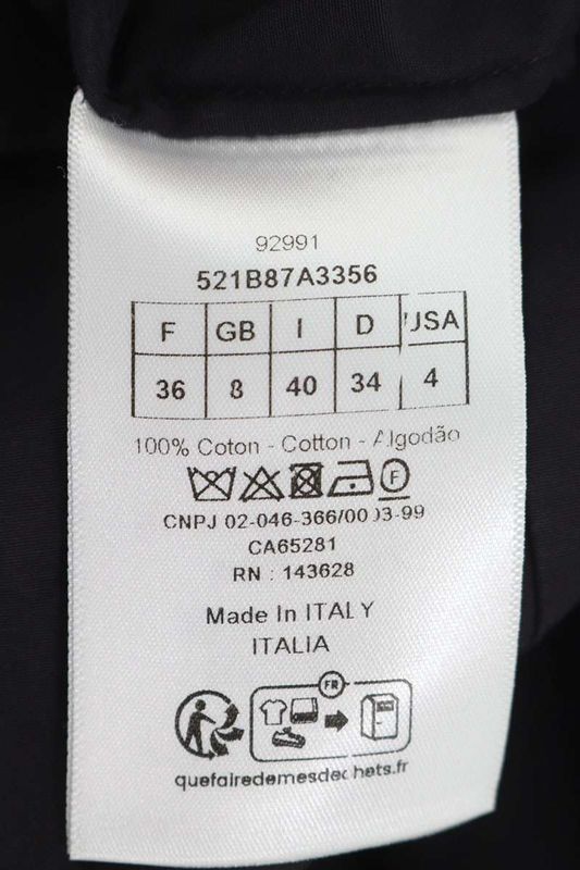 Christian Dior 25SS 521b87a3356 Embroidered Cotton Blouse Women 34