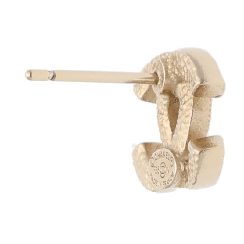 Chanel F25V Coco Mark Rhinestone Earrings Ladies