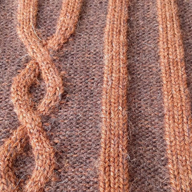 Yvessaint Laurent Long Sleeve Sweater Men's - Dark Brown And Brown Stripe