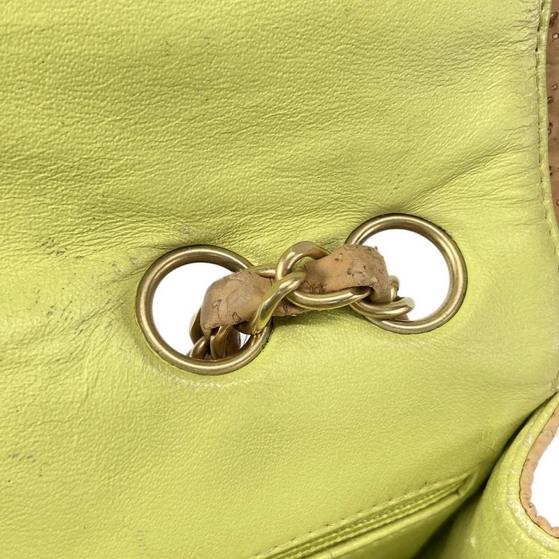 Chanel Shoulder Bag 255/v-stitching (chevron) Beige Chain Shoulder/matt Togo