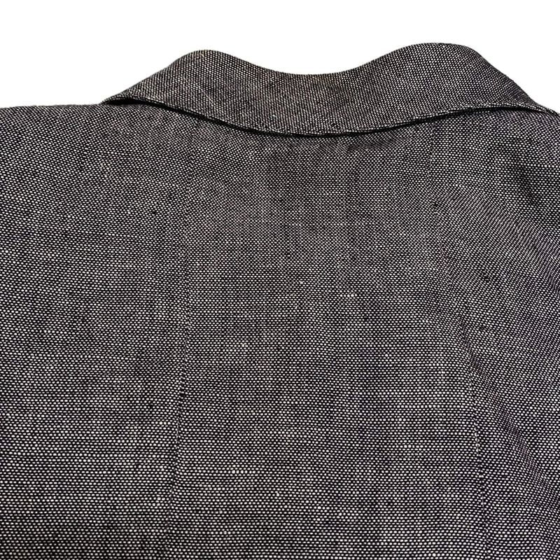 Chanel Jacket Size 38 M Women's P11161 Gray Double Linen