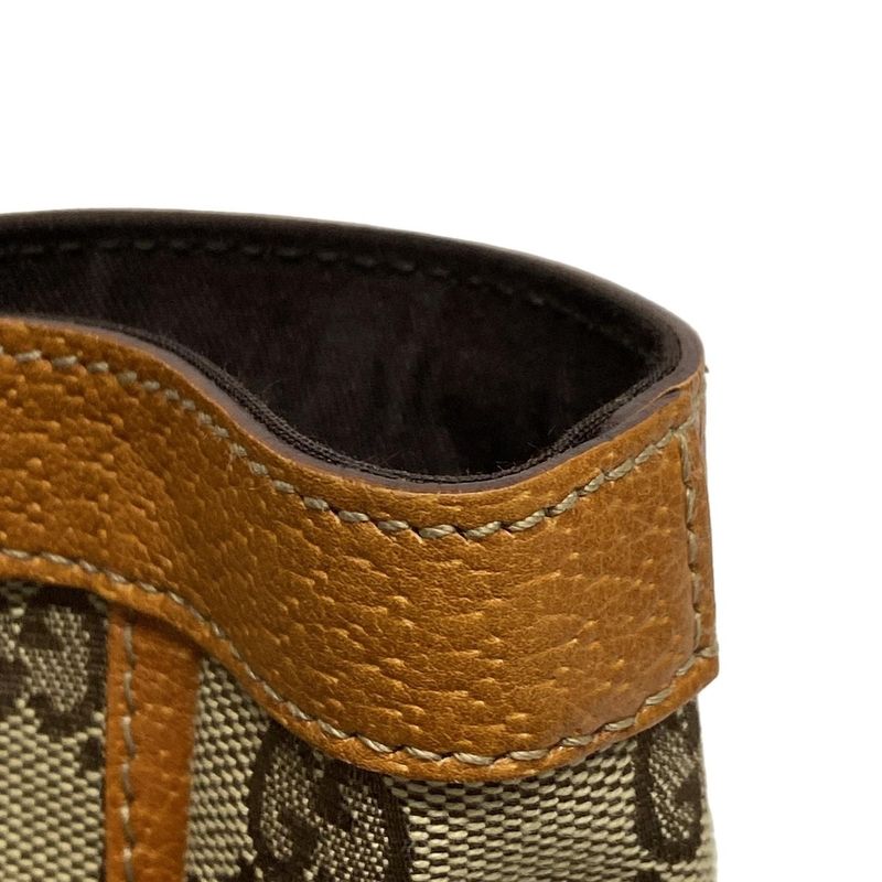 Gucci Tote Bag Abby/gg Pattern 130739 Beige/brown/orange Leather