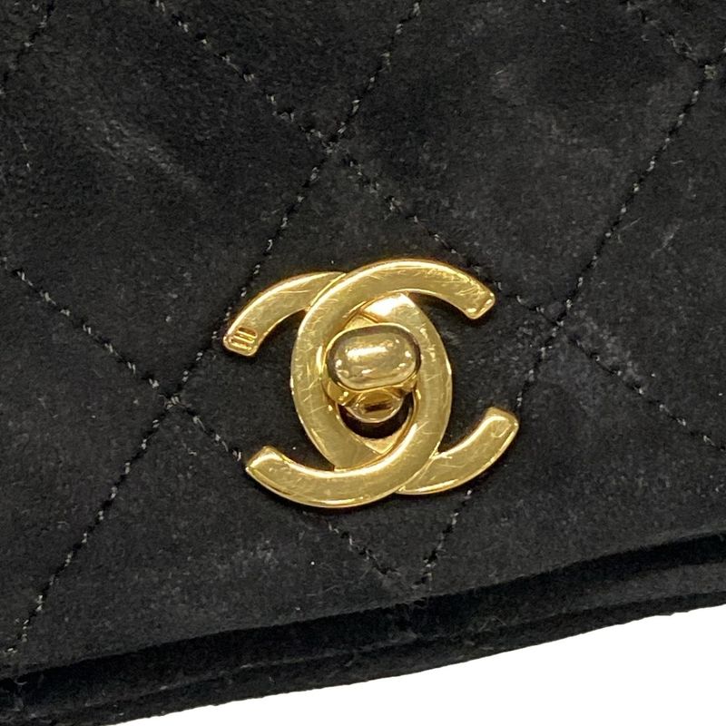Chanel Shoulder Bag Mini Matelasse Black Chain Shoulder/gold Hardware