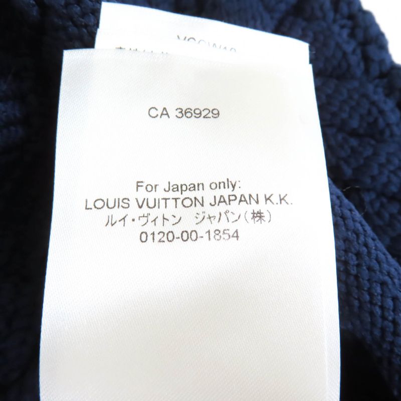 Louis Vuitton 22SS Trumpet Sleeve Cardigan With Logo Buttons Navy XS Made In