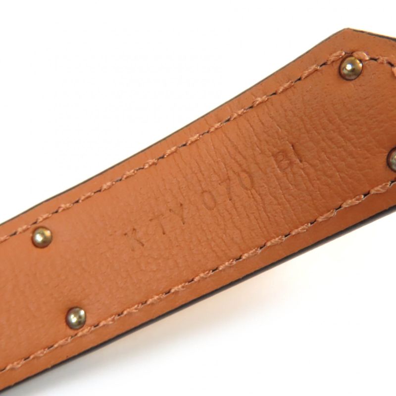 Hermes Kelly 18 Vorsluft Chocolat/gold Hardware Kelly Buckle Belt Stamped K