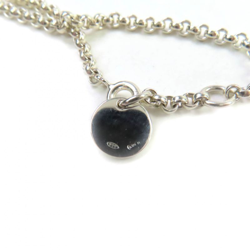 Hermes 925 Horseshoe Bracelet Rolo Chain Bracelet Accessory Silver Weight 6.8g