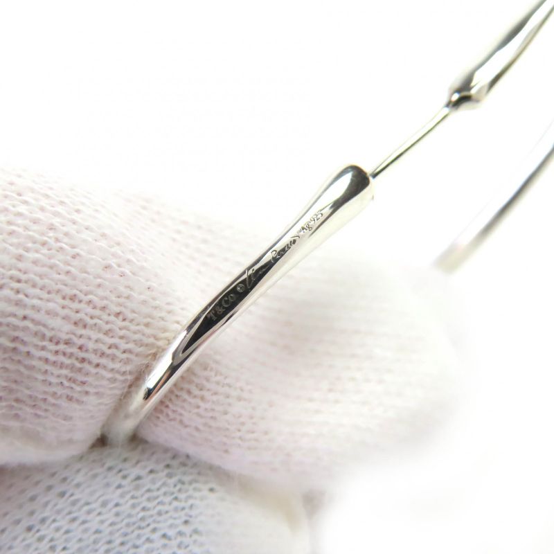 Tiffany & Co Elsa Peretti Open Heart Hoop Earrings Medium Sv925