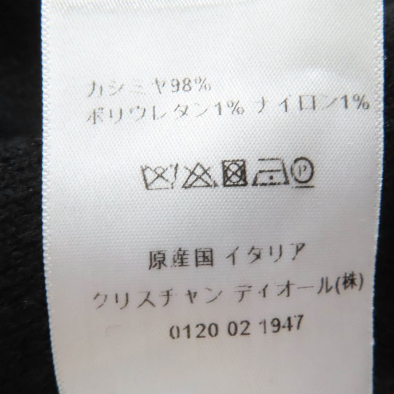 Christian DIOR 014s55am042 Cashmere Long Sleeve Knit With Logo Black 40 Made In