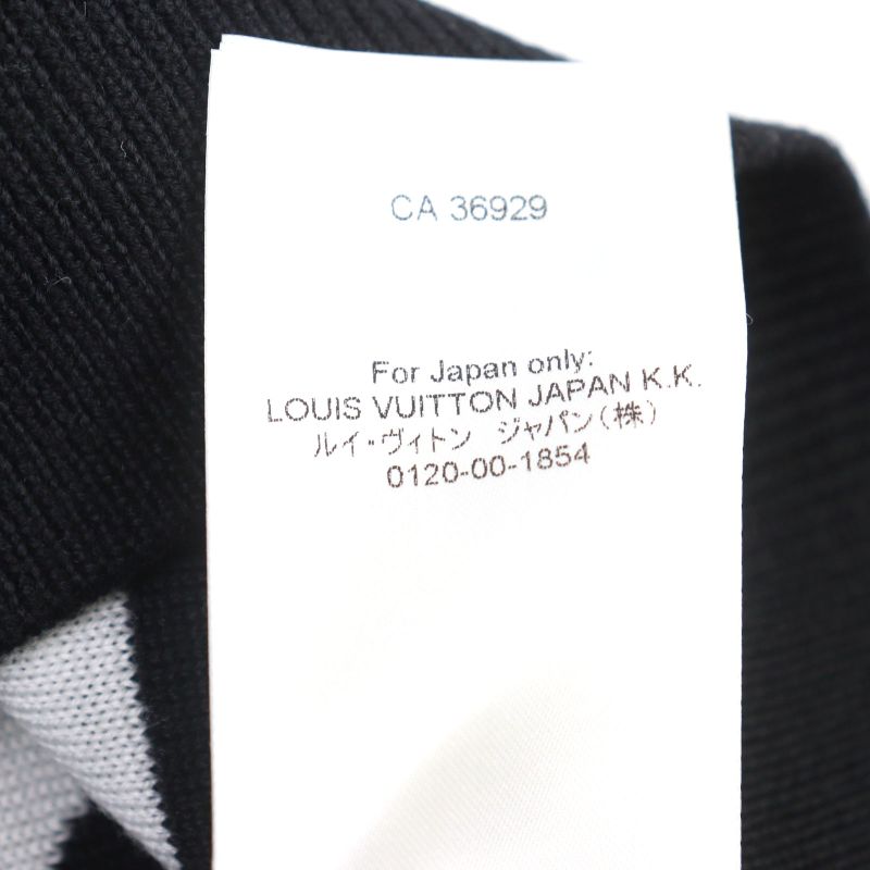 Louis Vuitton 24SS Hqn11w 100% Wool LV Fur Tree Logo Crew Neck Knit Black White