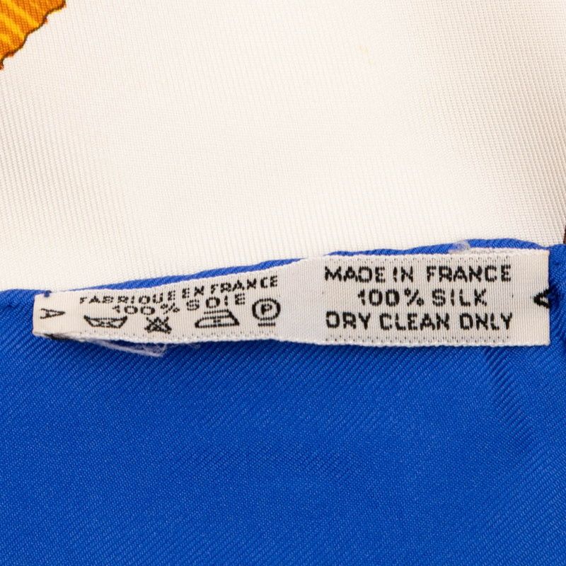 Hermes Carrée 90 Grand Manege Large Keynote Pink Blue Multicolor Silk Women's