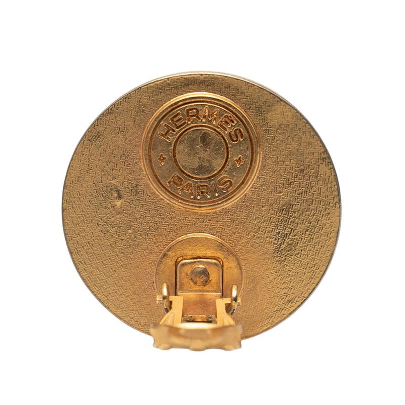 Hermes Sellier Brown Gold Leather Plated Ladies Hermes