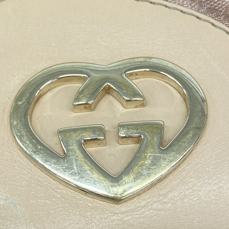 Gucci Tote Bag GG Canvas Lovely 257071 Canvas Brown Pink Gold Hardware Women's