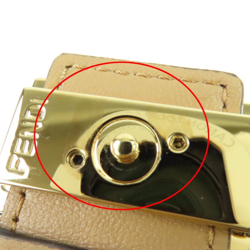 Fendi 8m0251 3D FF Logo Ffhardware Baguette Continental Nappa Leather Long