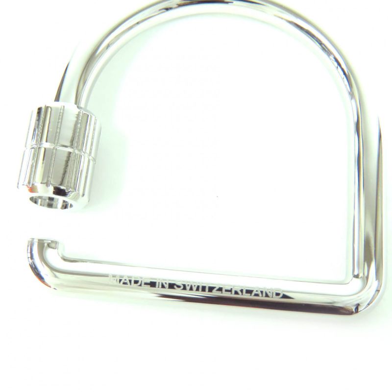 Hermes Key Holder Ettelier Metal Current Model Key Ring Silver With Box Swiss