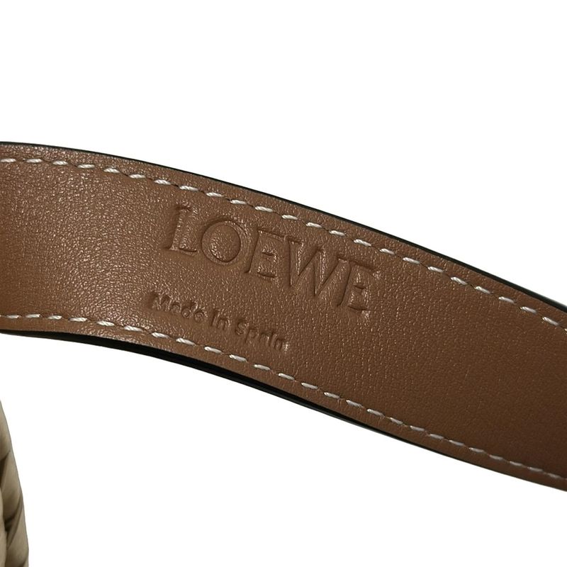 Loewe Tote Bag Basket Beige×brown Leather