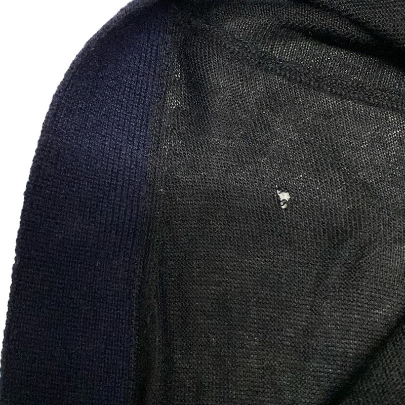 Chanel Cardigan Size 38 M Women - P42003 Black And Dark Navy Long Sleeves /