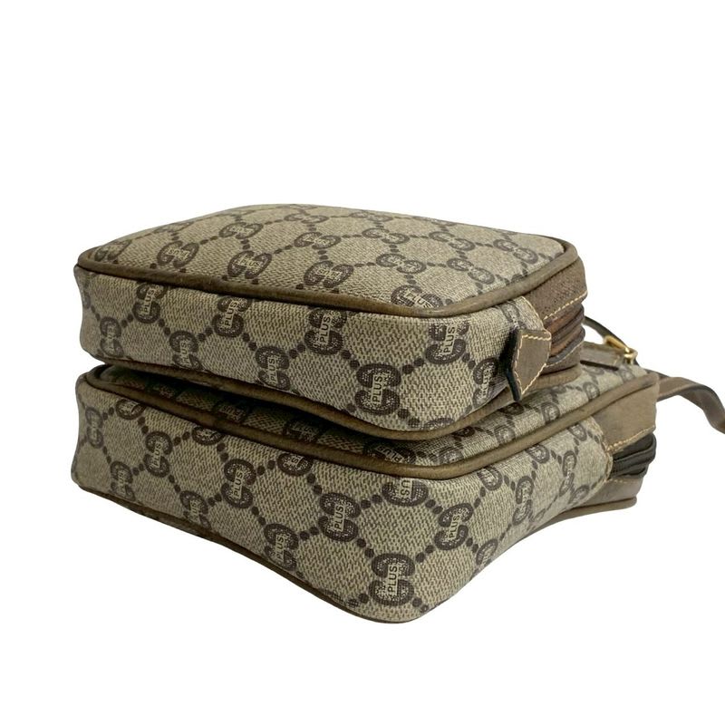 Gucci Vintage Plus Logo Hardware Leather Mini Shoulder Bag