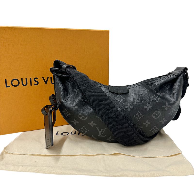Louis Vuitton Bag Men's Brand Shoulder Bag Eclipse Monogram Eclipse Hammock Bag