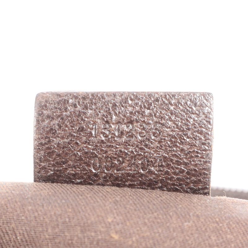 Gucci GG Canvas Sherry Line 131233 Leather Tote Bag Shoulder Business Commuter