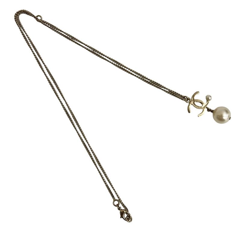 Chanel Chanel GP Fake Pearl Necklace Pendant