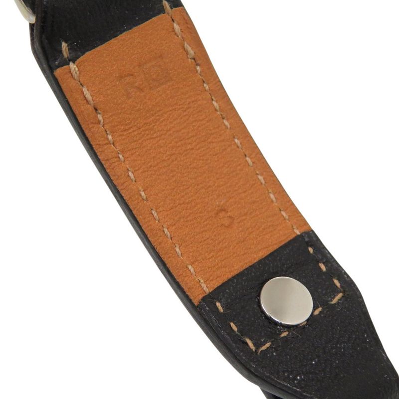 Hermes Necklace Box Chain Vauvalenier Metal Black □Q Engraved Black Choker 0930