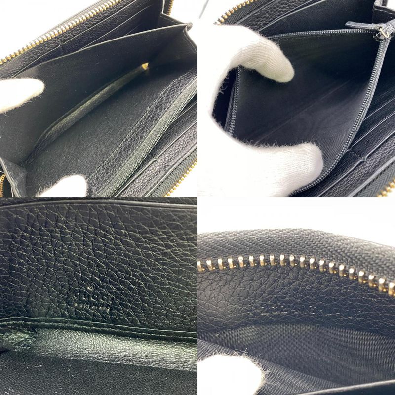Gucci 282413 Soho Round Zip Wallet Long Wallet Branded Card Holder Coin Purse