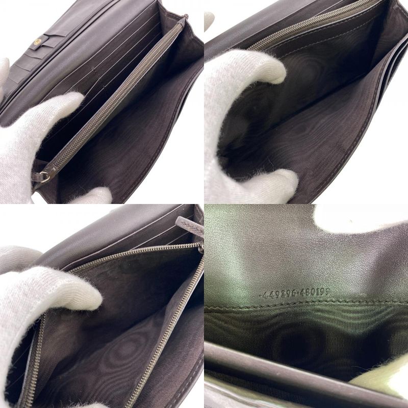 Gucci 449396 Long Wallet Micro Guccissima Long Wallet Branded Card Holder Coin