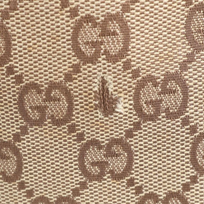 Gucci GG Canvas 130736 Leather Tote Bag Shoulder Hand Brown Women's ECM Cx45-1