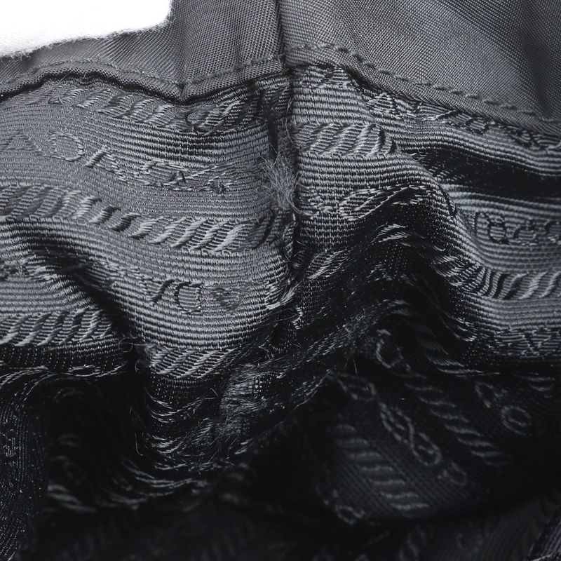 Prada Tessuto Nylon Leather Shoulder Bag Crossbody Messenger Commuter Black A4