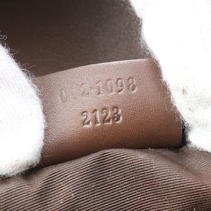 Gucci GG Canvas 002-1098 Leather Tote Bag Shoulder Hand Brown Women ECM Cy1-6