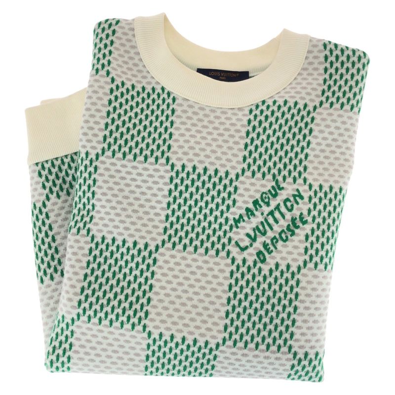 Louis Vuitton Damier Size M White Green Grey Cotton/nylon Rm241 Llm Hqy92w