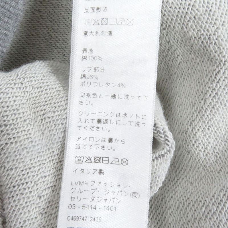 Celine Ry08m670q Eddie Period Logo Embroidery Pullover Hoodie Grey XS Made In