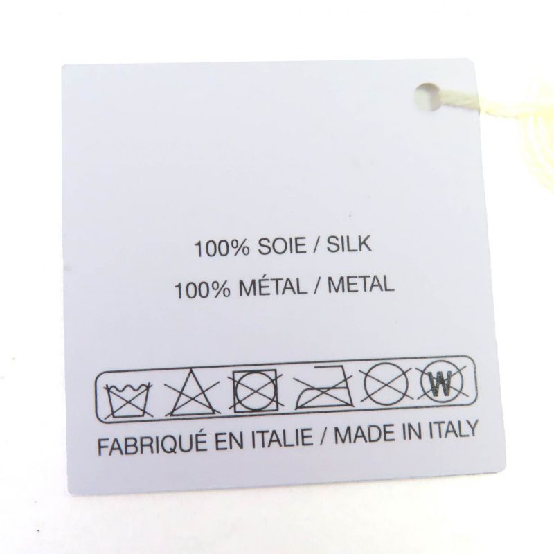 CHANEL 24P 100% Silk Coco Mark Ribbon Barrette Hair Accessory Off White Black