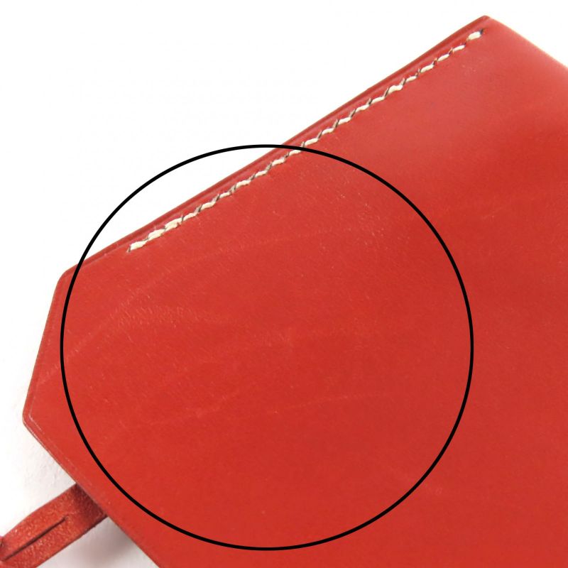 Hermes Vintage Leather Margiela Period Clochette Necklace Brown C Engraved