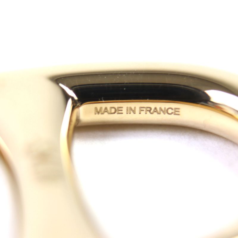 Hermes Chaine D'ancre Scarf Ring Fashion Accessories Gold With Box And Storage