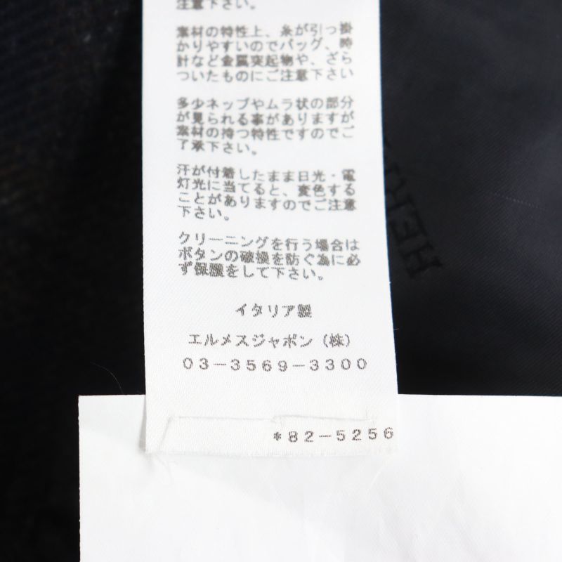 Hermes 2018 100% Cashmere Tweed With Full Logo On The Back Single Checked Coin