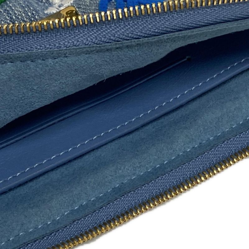 Louis Vuitton New Wave Pochette Zip Clutch Bag M67538 Light Blue